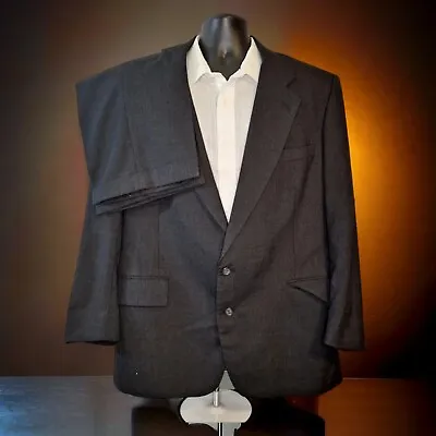 Joseph A Bank 2 Piece Suit Mens 44R 36X29 Gray Wool Solid • $70