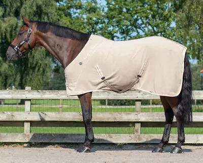 QHP Summer Microfibre Towel Horse Rug - Beige Sizes 145cm - 215cm (4'9  - 7'1 ) • £25