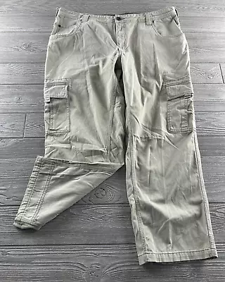 Cabelas Pants Men's Khaki Cargo Straight Leg Work Pants Slacks 40X34 • $19.79