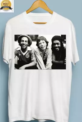 Vintage Bob Marley Mick Jagger T Shirt Size S-5XL • $16.89