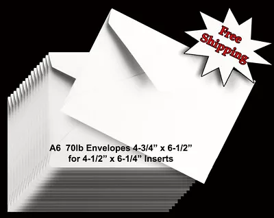 100 Baronial Pointed Flap A6 Bright White Envelopes For Invitations Announcement • $26.14