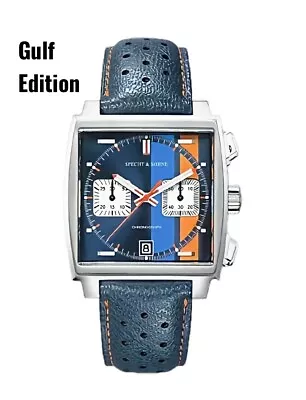 £149.95 • Buy Specht & Sohne Luxury Steve McQueen Monaco Le Mans Racing Style Mens WristWatch