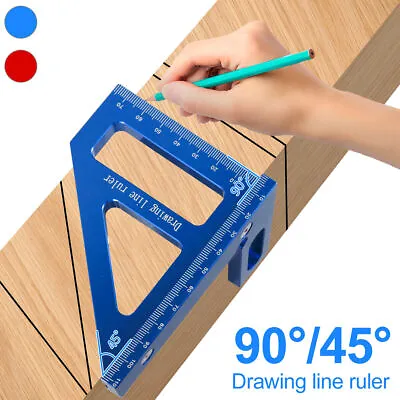 45/90Degree Gauge Right Angle Ruler Measuring Woodworking Carpenters Protractor♪ • $12.29