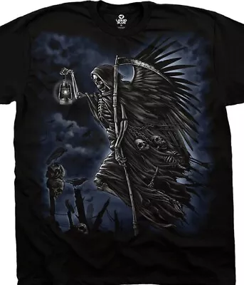 Winged Grim Reaper Soul Taker Unisex Adult T-Shirt Black 100% Cotton • $25