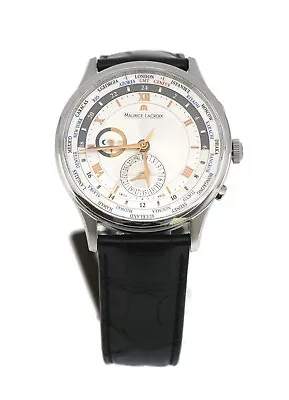 Maurice Lacroix Masterpiece Worldtimer Stainless Steel Watch MP6008 • $2400