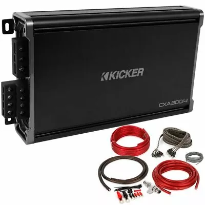 KICKER CX Series 43CXA3004 300W 4-Channel Car Stereo Amplifier + Amp Kit • $183.96