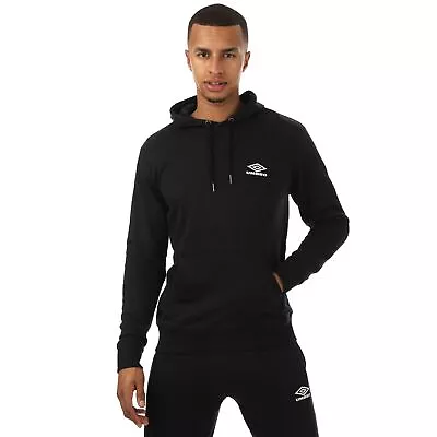 Men's Umbro Diamond Cotton Blend Pullover Hoodie In Black • £15.99