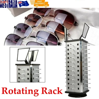 $72 • Buy Sunglasses Rotating Display Stand Rack Holder Commercial W/ Mirror For 44 Pairs