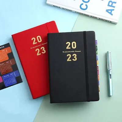 $24.76 • Buy 2023 A5 Diary - Day A Page / Week To View - Full Year Planner Schedule Notebook