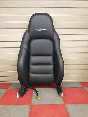 2006-2013 Corvette Z06 OEM RH Pass Seat Backrest Leather Ebony W/ Red Stitches • $350