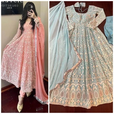 $86.68 • Buy Gown Salwar Kameez Pakistani Indian Wedding Party Wear Dress Bollywood Suit New