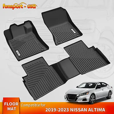 TPE Rubber All-weather 2 Row Floor Mat Liner Set For 2019-2024 Nissan Altima • $79.99