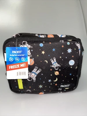 $20 • Buy PackIt Lunch Box Freezable Lunch Bag With Built In Ice Packs Zippered Astronaut