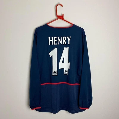 £174.99 • Buy Arsenal Football Shirt 2002/03 Long Sleeve Away HENRY #14 (L)