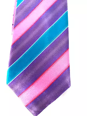 Bugatchi Made In Italy Pink With Polka-Dot And Stripes TIE For Men • $12.99