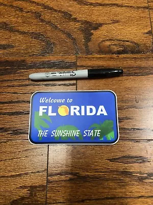 FLORIDA Welcome To FLORIDA State Sign Vinyl Sticker Decal FSU UF 4.89  X 3  • $5