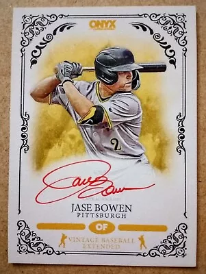$40 • Buy Jase Bowen 2022 Onyx Extended Auto Red/25