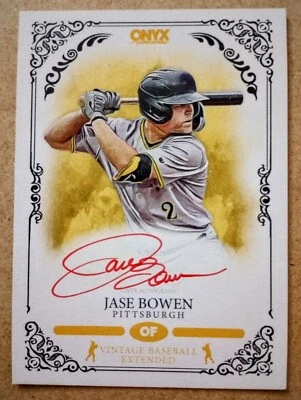 $40 • Buy Jase Bowen 2022 Onyx Extended Auto Red/25