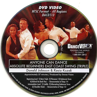$24.99 • Buy East Coast Swing, Anyone Can Dance, Dance Vision, DACD113