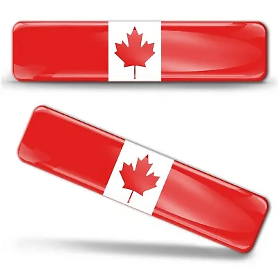 2 X 3D Gel Domed Canada Flag Canadian Maple Leaf Sticker Logo Emblem Badge Decal • $9.99