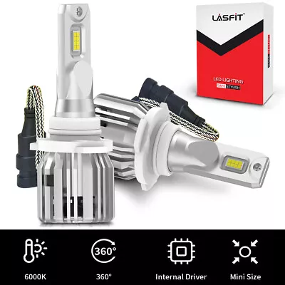 LASFIT 9005 HB3 LED Headlight Bulbs Kit HIGH Beam Cool White 50W 5000LM One Pair • $34.99