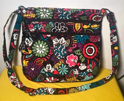 Disney Vera Bradley Hipster Crossbody Handbag Midnight With Mickey Minnie Mouse • $15.45