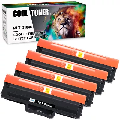 4p MLTD104S MLT-D104S BLACK Toner Cartridge For Samsung ML-1661 ML-1675 ML-1865W • $49.11