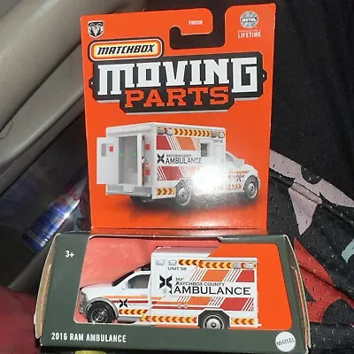 2024 Matchbox Moving Parts 2016 Dodge Ram Ambulance • $5.99