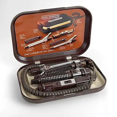 VTG Vidal Sassoon VS 137  Dual Curling Brush Iron System W/Case Hair Salon • $22