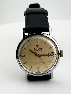 TISSOT Visodate Sea Star Cream Dial Stainless Steel Vintage Automatic Watch • $244.99