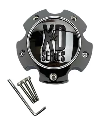 KMC XD Series Chrome 5 Lug Wheel Center Cap W/Screws 1079L145A LG0811-31 • $24