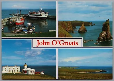 John O'Groats  Caithness Sutherland Scotland Multiview Postcard • £5