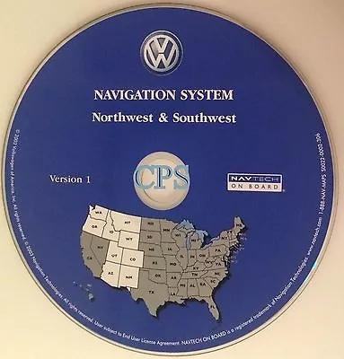 2004 Vw Volkswagen Touareg Navigation Map Disc Cd 2 Northwest Southwest Nw Sw • $46.88