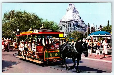 Horse-Drawn Streetcar Main Street USA Matterhorn Walt Disneyland Postcard N-1  • $4.75