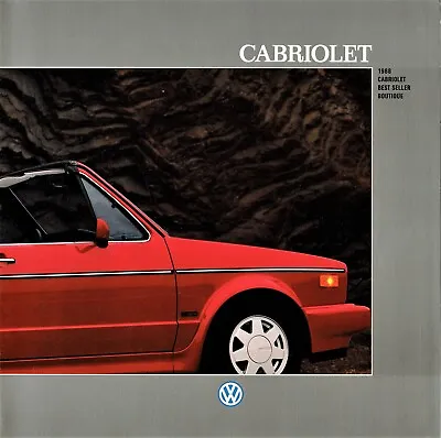 1988 Volkswagen Cabriolet Convertible Vintage Dealer Sales Brochure • $11.99