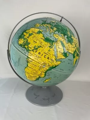 Vintage 1990's Nystrom 40cc/16  Sculptural Relief World Globe • $95