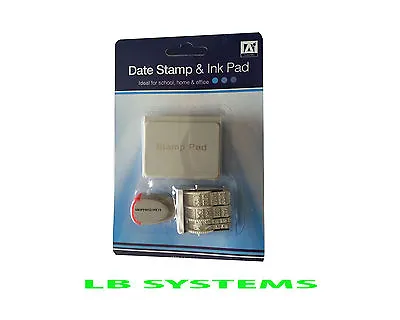 £5.99 • Buy Date Stamp And Black Ink Pad Ideal Stamping For School Office  Home