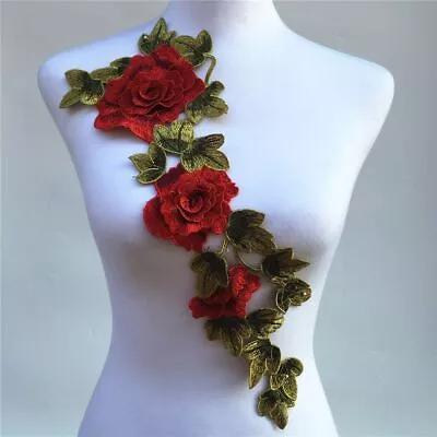 Embroidered Fabric Venise Flower Lace Making Sewing Crafts Neckline Laces 1pc • $13.38