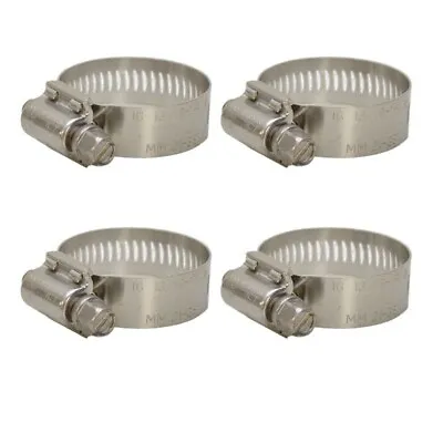 Jet Breeze 16 Silver 13/16 - 1 1/2 Inch SS Boat Hose Clamp SET OF 4 • $9.98