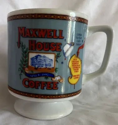 Maxwell House Coffee Vintage Footed Coffee Mini Pedestal Cup Mug • $4.95