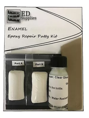 Enamel Baths Sinks Toilets & Shower Trays Epoxy Repair Putty Kit  – Chips.  • $24.11