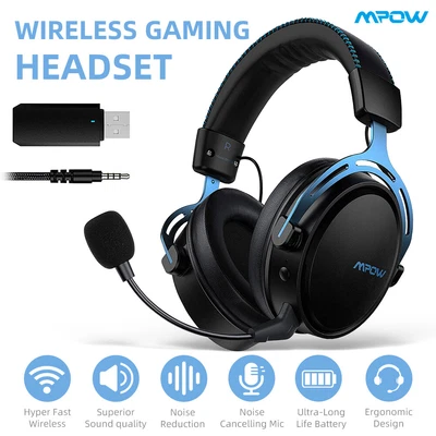 $74.99 • Buy Mpow 2.4G Wireless Headphones Gaming Headset For PS4 Xbox One Nintendo Switch AU