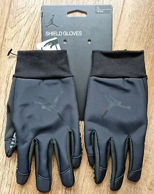 Nike Jordan Shield Warm Gloves Black Winter XLARGE Touch Screen • £34.99