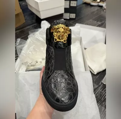 Versace Medusa Palazzo Idol Crocodile High Tops New With Box • $850