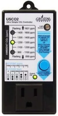 Grozone Controls USCO2 0-2000 PPM Single Zone Ultra Simple CO2 Controller • $185