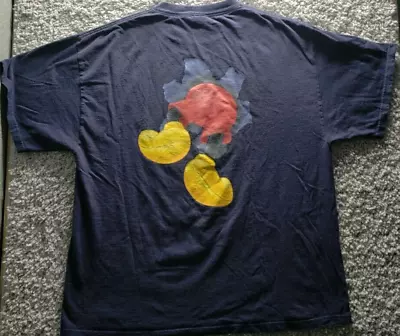 Vintage Disney T-Shirt Mens XL Blue Mickey Mouse Double Sided Dreams Florida • $23.88