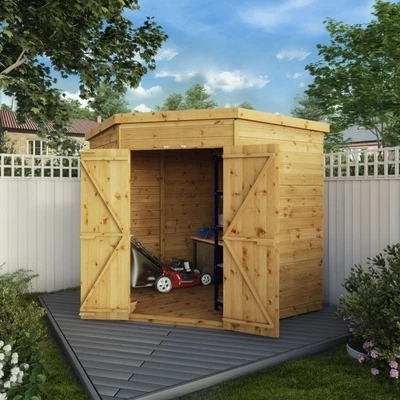 £639.99 • Buy Waltons Shiplap Corner Shed Wooden Flat Roof T&G Garden Storage Shed 7 X 7 7ft