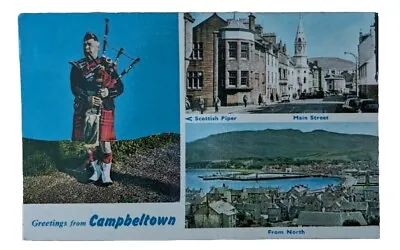 Greetings From Campbeltown Multi View Postcard Sent In 1975 National Series • £2