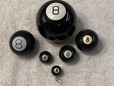 Vintage Magic 8 Ball Pool Ball Golf Ball Super Ball Antenna Ball Key Chain. • $49.99