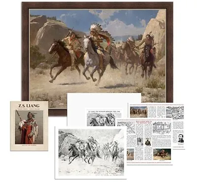 Z.S LIANG    The Diversion Bozeman Trail 1866   LE Giclee Canvas ART Native • $671.25